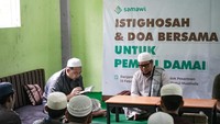 Acara ini bertujuan mendoakan agar penyelenggaraan pemilu pada 14 Februari besok berjalan damai dan kondusif. 