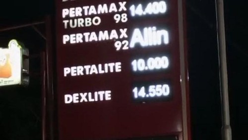 SPBU di Lombok Tengah tampilkan teks berjalan 