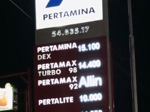 Pertamina Sebut Teks Berjalan All In Prabowo-Gibran 02 di SPBU Kena Retas