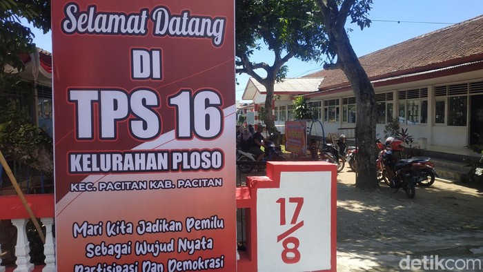 TPS tempat SBY nyoblos Pemilu 2024 bareng Ibas dan Aliya di Pacitan.
