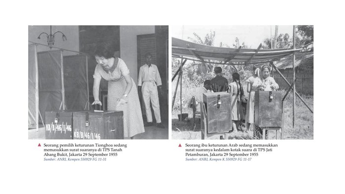 Bangunan TPS Pemilu Pertama 1955/Tangkapan Layar Jejak Demokrasi Pemilu 1955 via Arsip Nasional Republik Indonesia (ANRI)