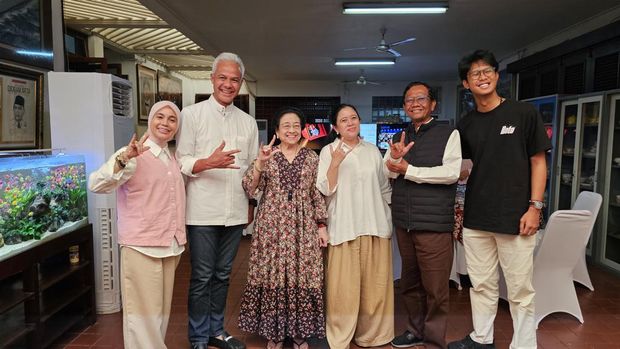Ganjar-Mahfud Bertemu Megawati di Teuku Umar