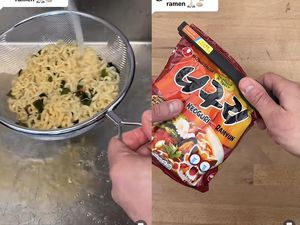 Keren! TikToker Ini Sulap Mie Instan Sisa Jadi Mie Instan Baru Lagi