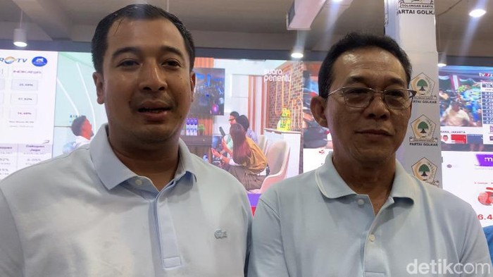 Ketua TKD Prabowo-Gibran Ade Jona dan Ketua Gerindra Sumut Gus Pasaribu (Kartika Sari/detikSumut)