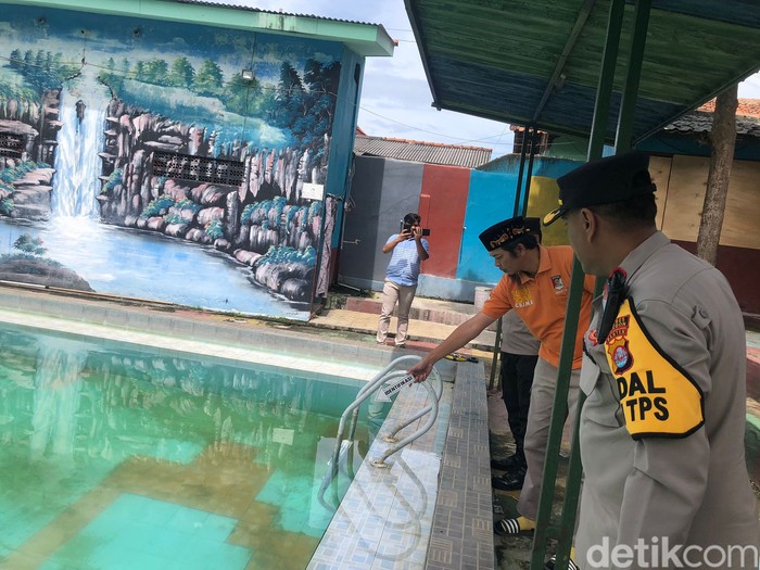 Kolam renang tempat tewasnya bocah di Cilegon. (M Iqbal/detikcom)