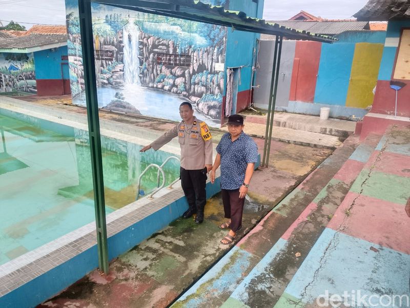 Kolam renang tempat tewasnya bocah di Cilegon. (M Iqbal/detikcom)