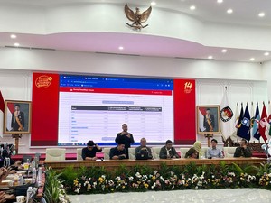 KPU Tunjukkan Hasil Perolehan Suara Sementara, Prabowo-Gibran Unggul