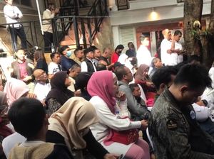 Suasana Lokasi Nobar Quick Count di Markas Timnas AMIN