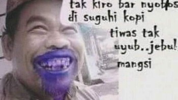 Salah minum kopi... Foto: Twitter