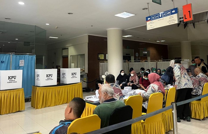 Suasana Pemilu 2024 RSCM Kencana, Rabu (14/2/2024).
