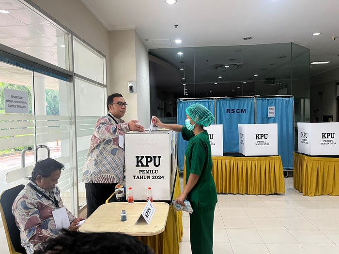 Suasana Pemilu 2024 RSCM Kencana, Rabu (14/2/2024).