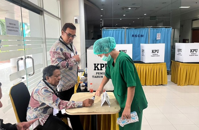 Suasana Pemilu 2024 RSCM Kencana, Rabu (14/2/2024).