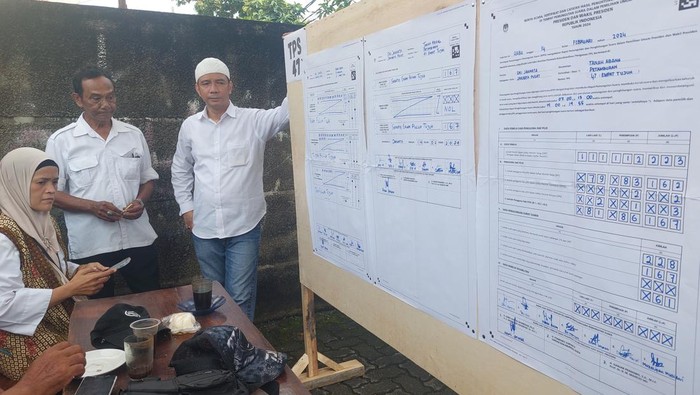 Penghitungan suara di TPS tempat Habib Rizieq nyoblos