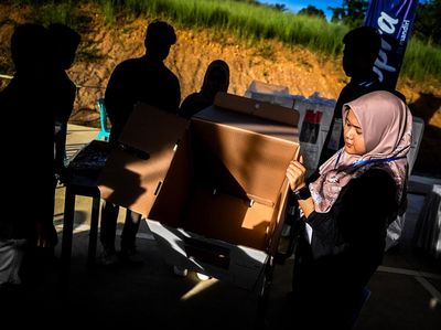 Potret Persiapan Pemungutan Suara di TPS Khusus Pekerja IKN