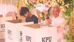 Semringah Ganjar Nyoblos di TPS 11 Gajahmungkur Semarang