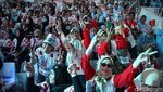 Suasana Terkini Nobar Quick Count Prabowo-Gibran di Istora