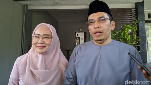 TGB Muhammad Zainul Majdi bersama istrinya, Erica Zainul Majdi. (Foto: Ahmad Viqi/detikBali)