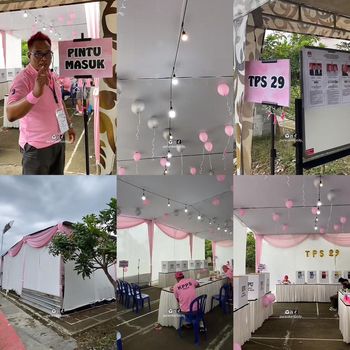 TPS bernuansa serba pink viral.