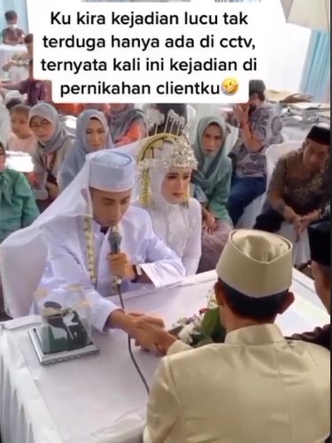 Acara akad nikah berubah jadi ambyar bikin tamu undangan, pengantin dan keluarga ikut ngakak langsung viral di TikTok