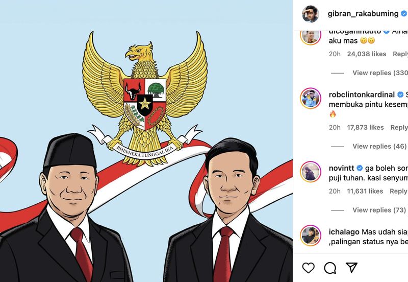 Instagram Prabowo Gibran
