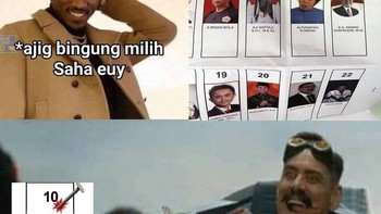 Bingung milih siapa, netizen langsung terpaku lihat foto Komeng. Foto: X/Twitter/BaseBDG