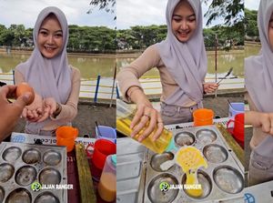 Cakep! Penjual Aci Telor Ini Jadi Pusat Perhatian Netizen