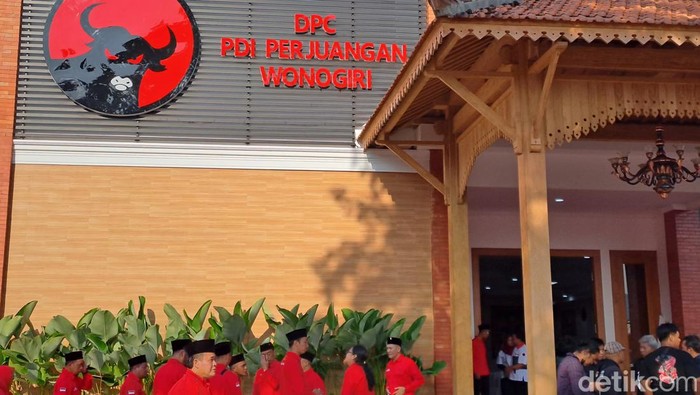 Suasana kantor DPC PDIP Wonogiri, Kamis (15/2/2024).
