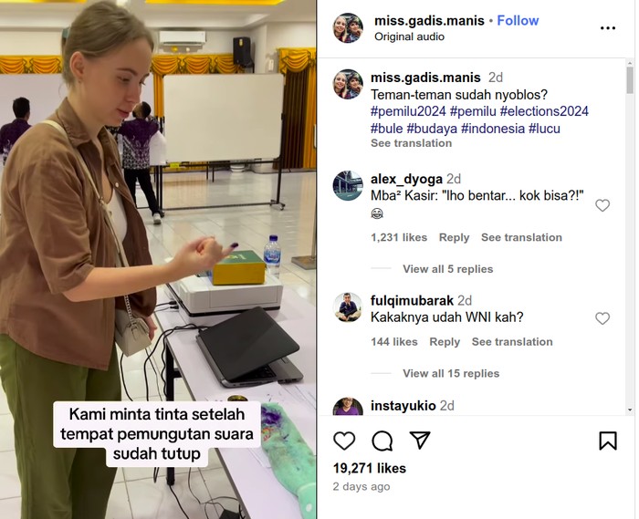 Bule berburu diskon pemilu