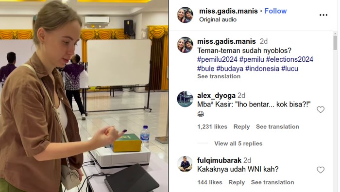 Bule berburu diskon pemilu