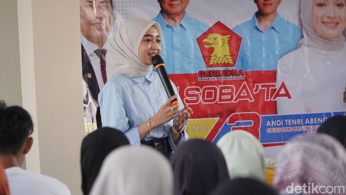 Caleg DPRD Sulsel dari Partai Gerindra Andi Tenri Abeng Salangketo.