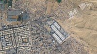 Kini, kawasan Rafah sudah penuh dengan para pengungsi. Foto ini diambil pada 14 Januari 2024 lalu.