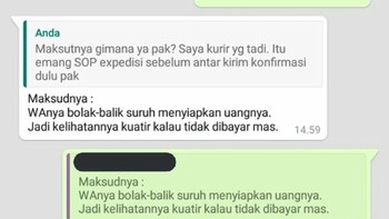 Jadi kurir juga harus punya kemampuan sabar yang luar biasa. Foto: X/txtdrikurir