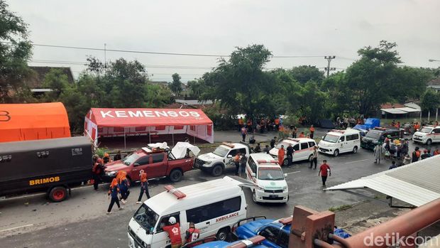 Potret Posko pengungsian yang ada di Tanggulangin perbatasan dengan Kudus, Sabtu (10/2/2024).