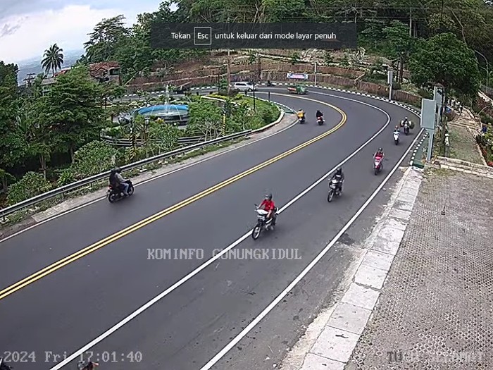Tangkapan layar CCTV Diskominfo Gunungkidul, Jumat (16/2/2024) pukul 17.01 WIB.