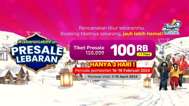 Tiket Presale Lebaran di TSB.