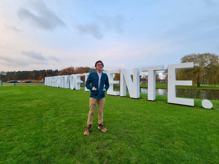 Darian saat menjalani study abroad di Belanda