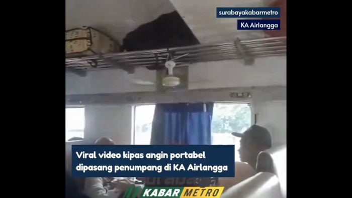 Kipas gantung di gerbong kereta api