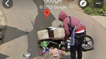 Duh dagangannya ambruk... Foto: Sosmed Receh via X/Twitter