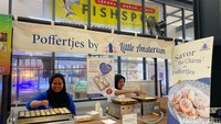 Adalah Little Amsterdam yang menempati salah satu kios di Fresh Market Emerald Bintaro. Poffertjes ini viral karena sang penjual adalah orang Belanda asli. Foto: detikFood/Yenny Mustika Sari