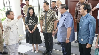 Momen Prabowo Sambangi SBY di Pacitan