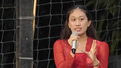 Putu Diah Pradnya Maharani, alias Gek Giah, calon DPRD Bali dapil Gianyar dengan perolehan suara tertinggi (foto istimewa / putu Krista / detikBali).