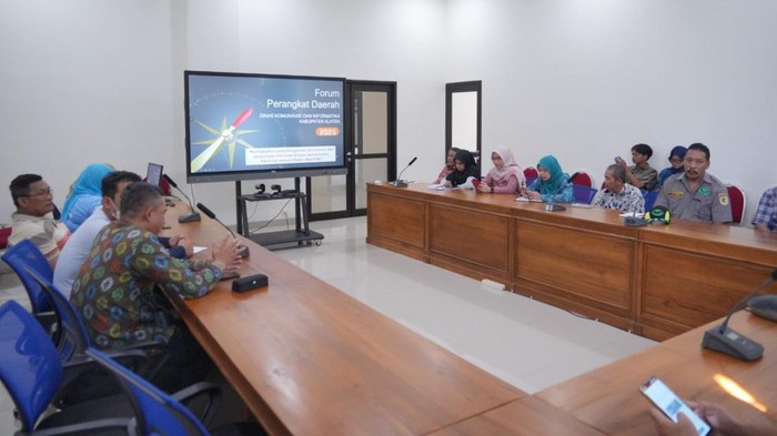 Rapat perangkat daerah di Ruang Rapat Diskominfo Klaten