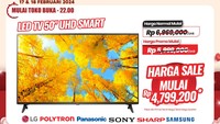 TV LED 50 UHD Smart TV di Transmart Full Day Sale Diskon Rp 2,1 Juta