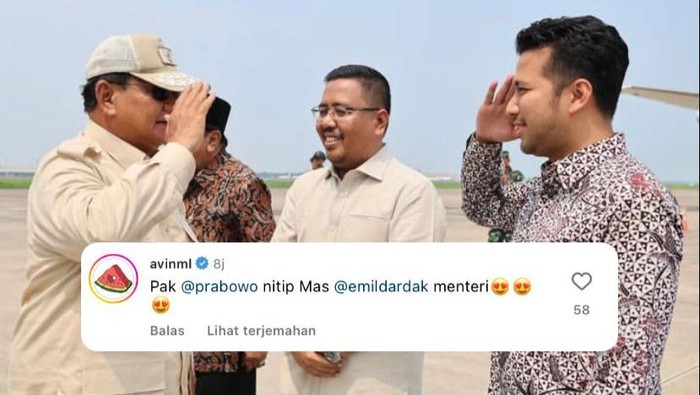 Emil Dardak dan Prabowo