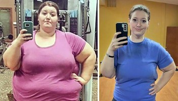 Sebelumnya berat badannya mencapai 219 kilogram kini sudah 91 berkat diet dan olahraga. Foto: Boredpanda