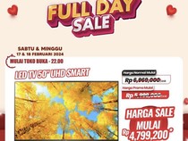 Full Day Sale Hadir Lagi! TV LED 50 inch Cuma Rp 4,7 Jutaan di Transmart Medan