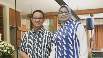Foto: Gaya Mesra Anies Baswedan dan Istri Pakai Outfit Couple Dian Pelangi