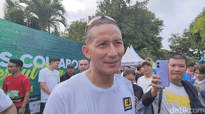 Ketua Badan Pemenangan Pemilu (Bappilu) Partai Persatuan Pembangunan (PPP), Sandiaga Salahuddin Uno (Annisa Aulia/detikcom)