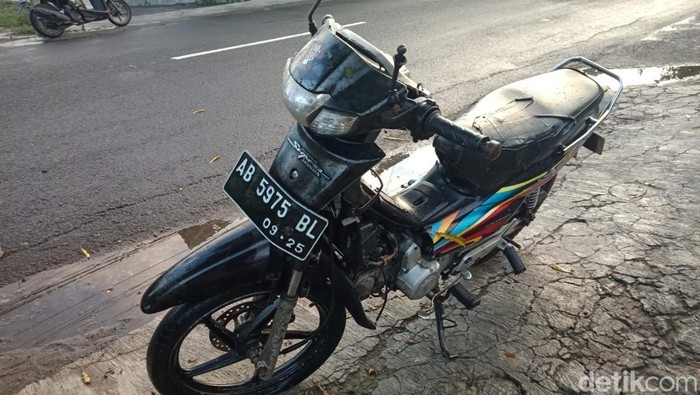 Kondisi motor korban kecelakaan maut di Pengasih, Kulon Progo, Minggu (18/2/2024).