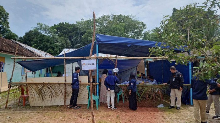 Suasana PSU di TPS 06 Kabupaten Belitung.